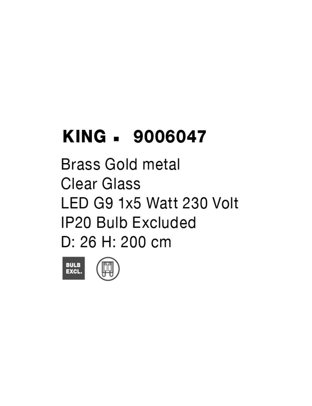 Pendelleuchte King Ø26 LED