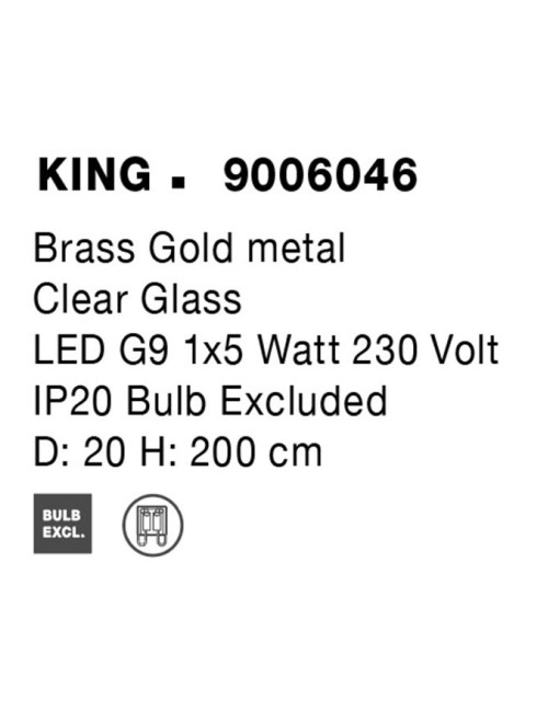 Pakabinamas šviestuvas King Ø20 LED