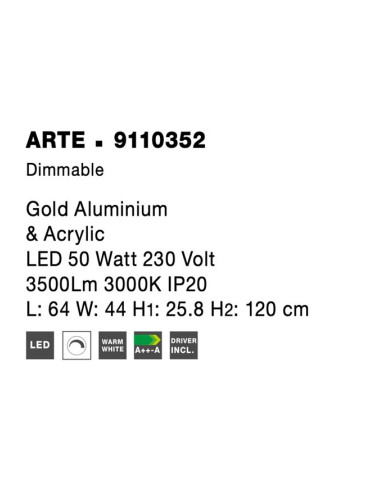 Подвесная лампа Arte LED 9110352 | Nova Luce | TavaGaisma.lv/ru