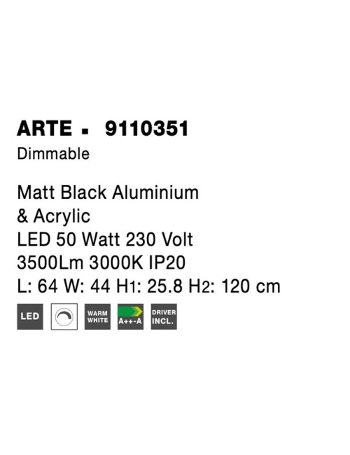 Pakabinamas šviestuvas Arte LED