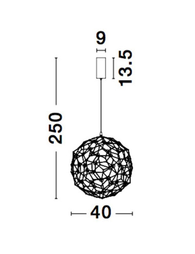 Pendant lamp Sole Ø40 LED 9186002 | Nova Luce | TavaGaisma.lv/en