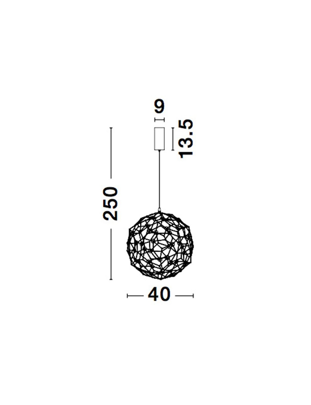Pakabinamas šviestuvas Sole Ø40 LED
