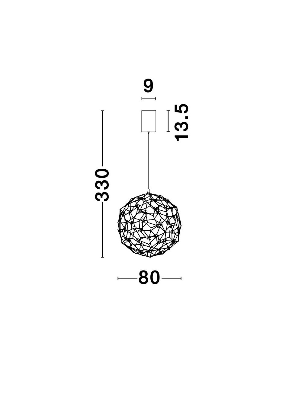 Pendant lamp Sole Ø80 LED