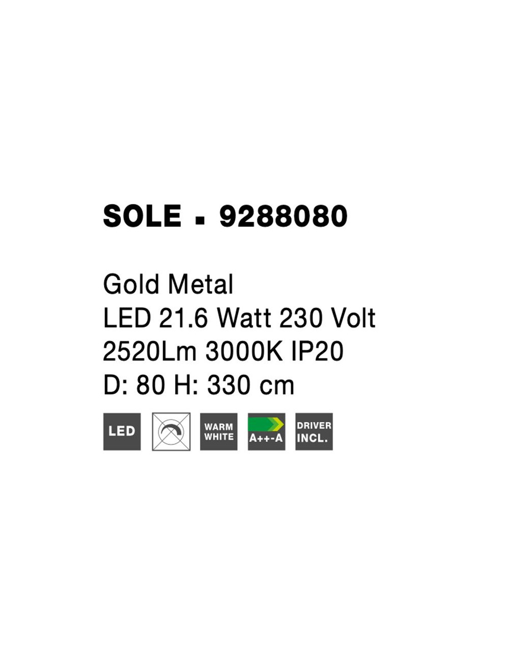 Pendelleuchte Sole Ø80 LED