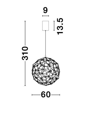 Pendant lamp Sole Ø60 LED 9186001 | Nova Luce | TavaGaisma.lv/en
