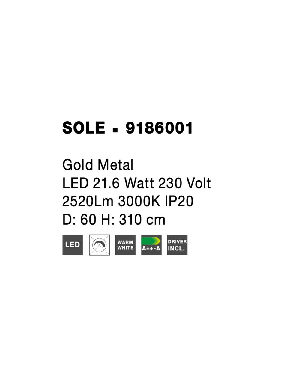 Ripplamp Sole Ø60 LED