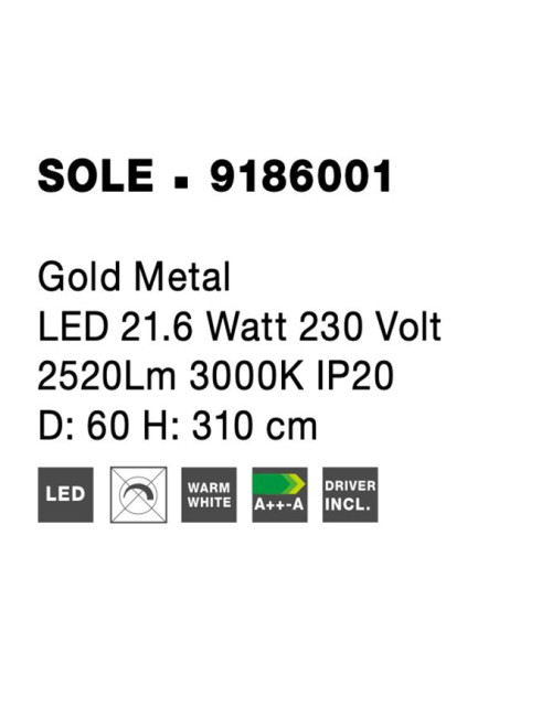 Pendant lamp Sole Ø60 LED