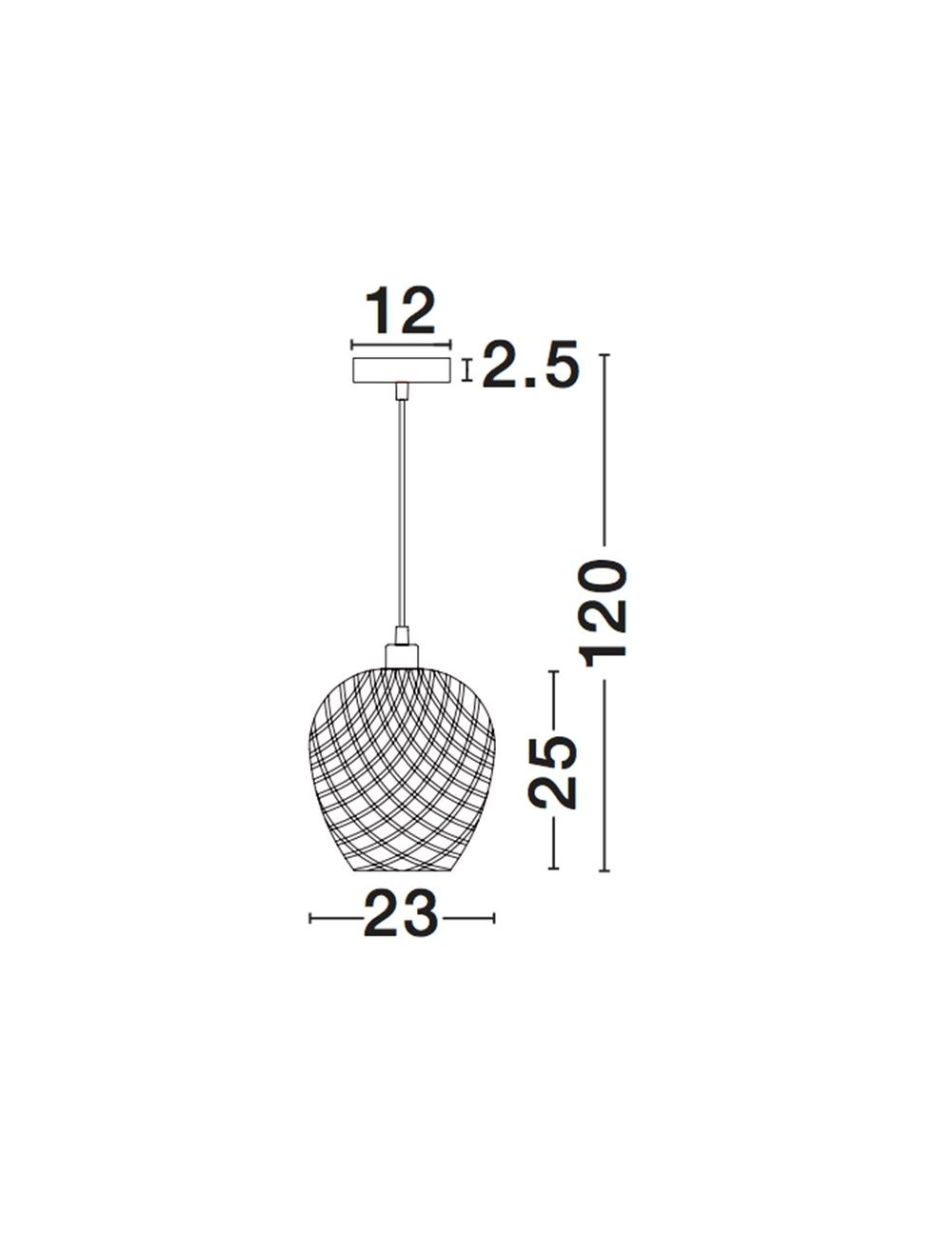 Piekaramā lampa Scarlet Ø23