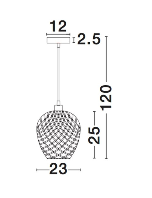Piekaramā lampa Scarlet Ø23