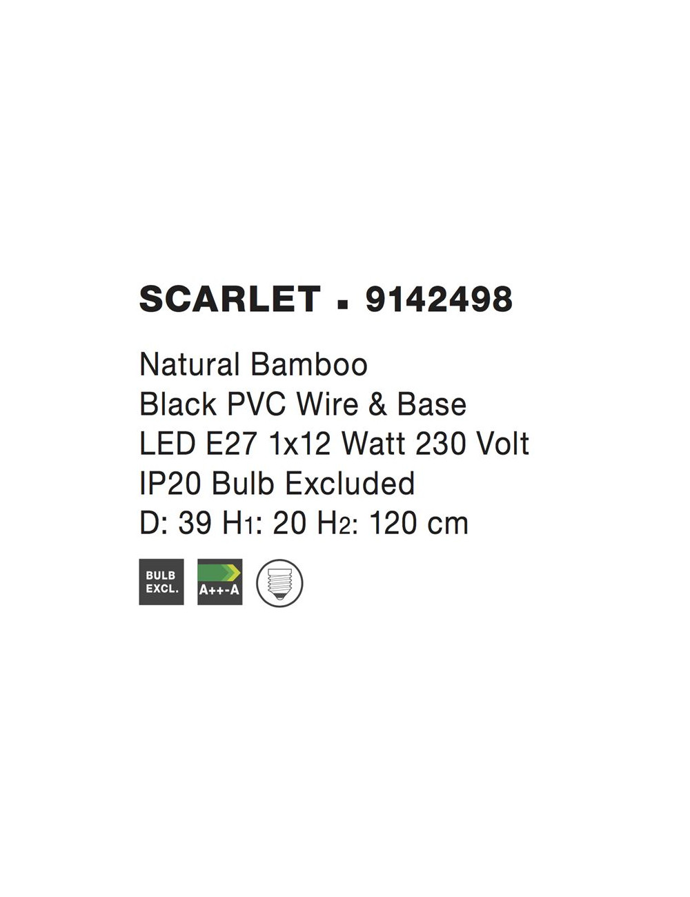 Pendant lamp Scarlet Ø39