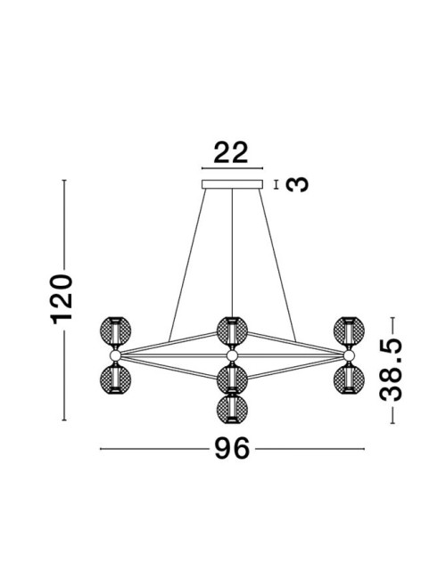 Chandelier Belinda Ø96 LED