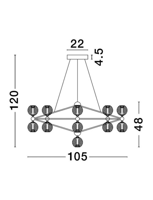 Kronleuchter Belinda Ø105 LED
