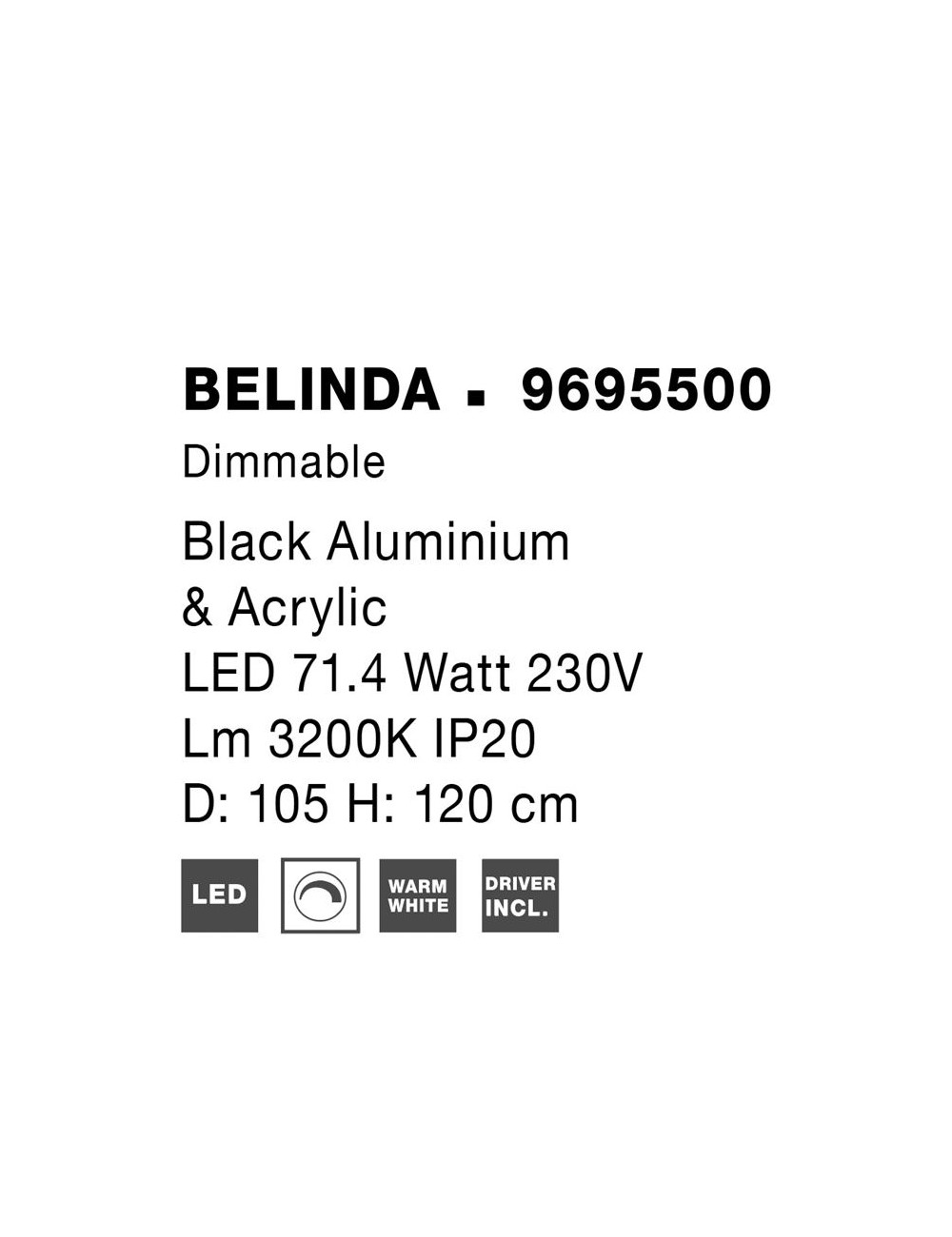 Chandelier Belinda Ø105 LED