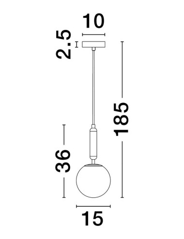 Nova Luce - Monet Ø15 9080124 piekaramā lampa | TavaGaisma.lv