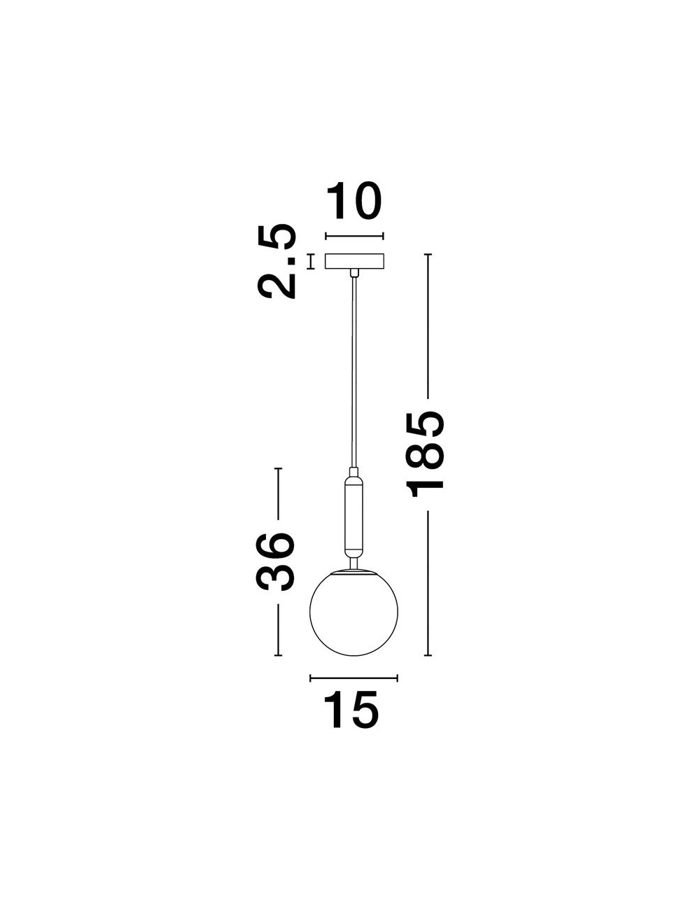 Pendant lamp Monet Ø15