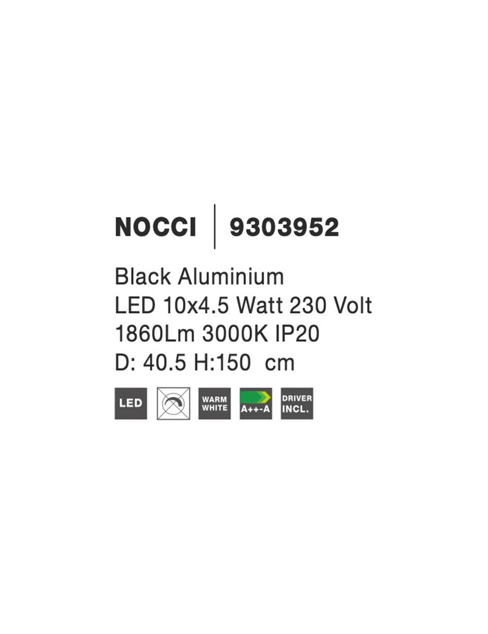 Piekaramā lampa Nocci Ø40,5 LED