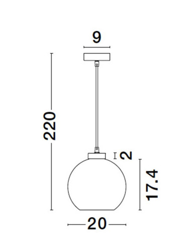 Pendant lamp Pamer Ø20 9241130 | Nova Luce | TavaGaisma.lv/en