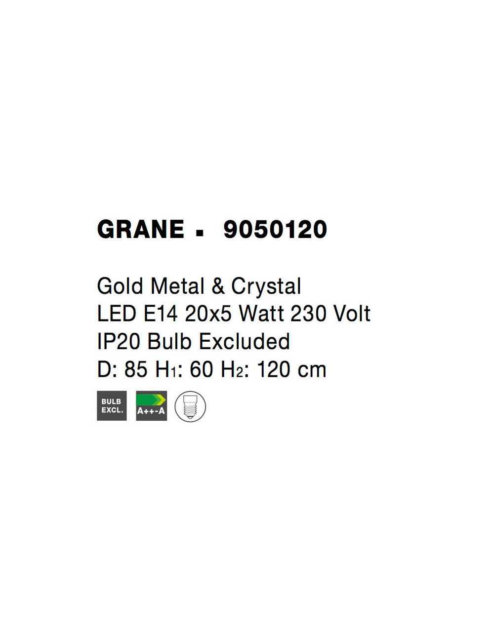 Kronleuchter Grane Ø85