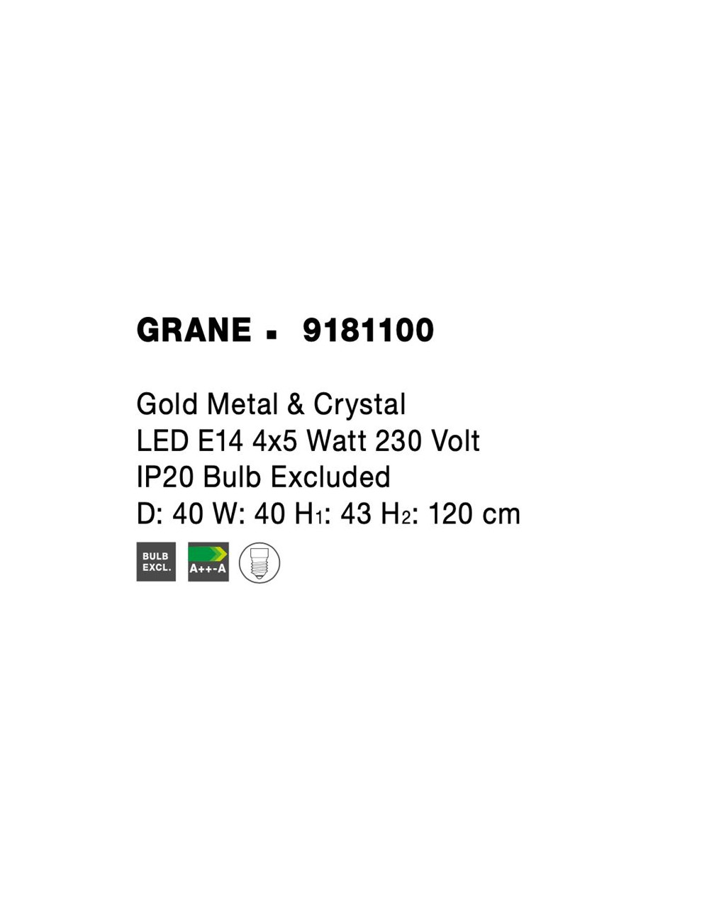 Chandelier Grane Ø40