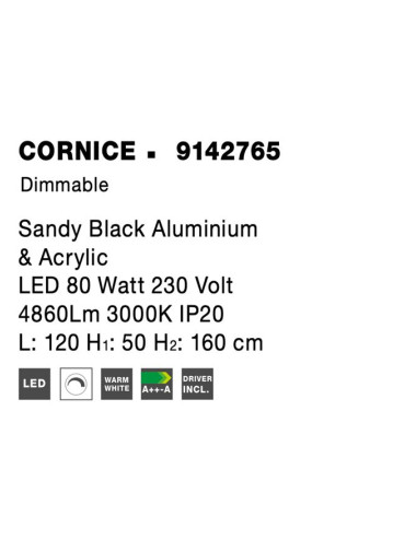 Pendant lamp Cornice LED 9142765 | Nova Luce | TavaGaisma.lv/en