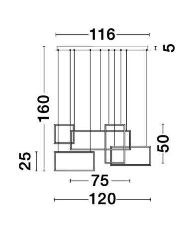 Pakabinamas šviestuvas Cornice LED 9142765 | Nova Luce | TavaGaisma.lv/lt