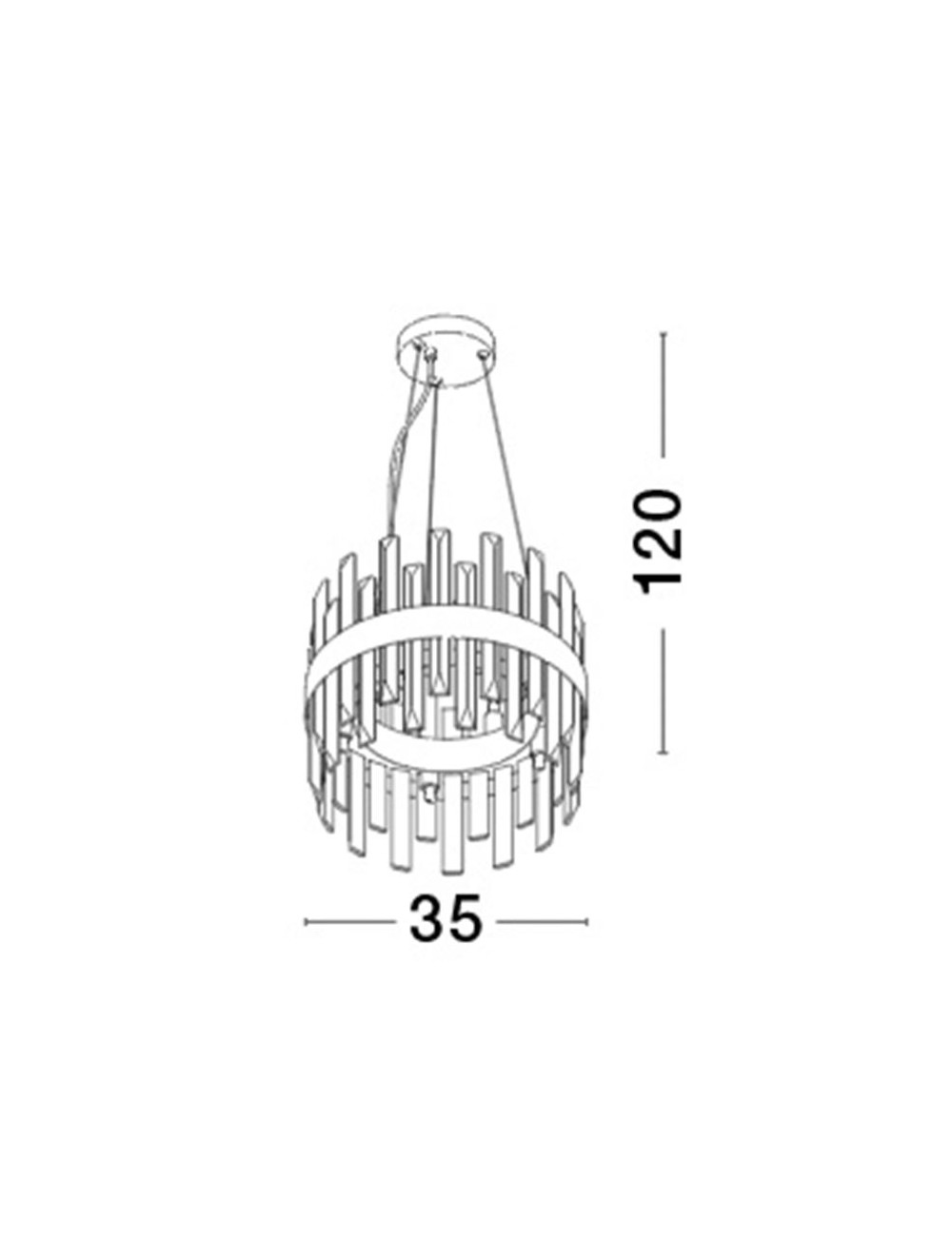Kronleuchter Crown Ø35
