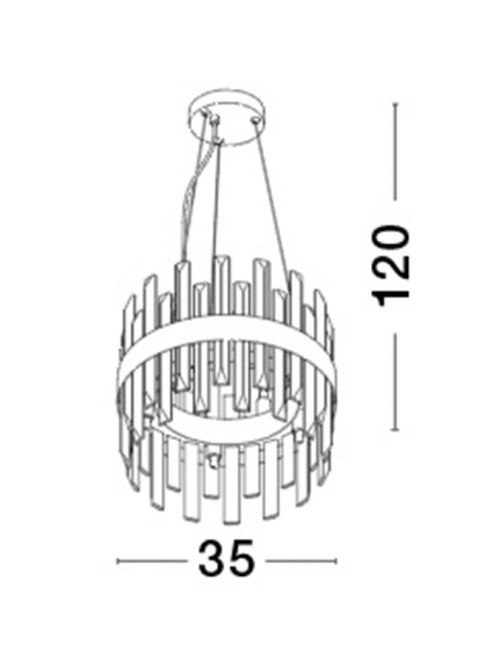 Kronleuchter Crown Ø35