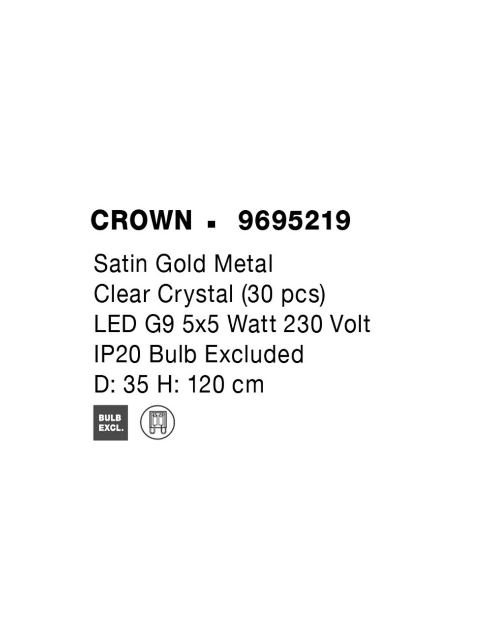 Lühter Crown Ø35