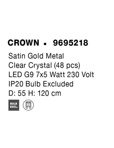 Nova Luce - Crown Ø55 9695218 lustra | TavaGaisma.lv