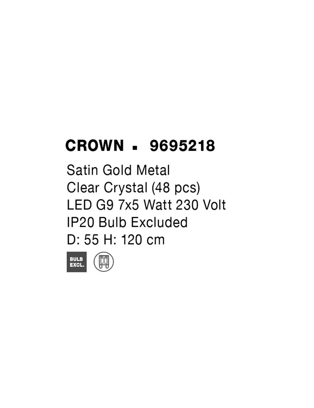 Люстра Crown Ø55