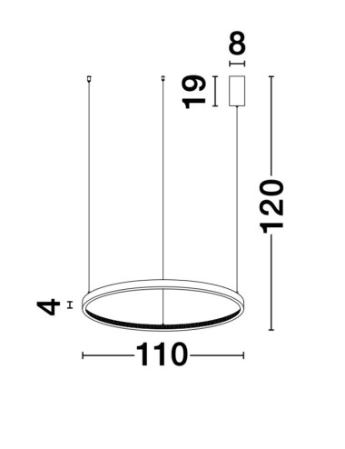 Pendant lamp Cornice Ø110 LED 9285110 | Nova Luce | TavaGaisma.lv/en