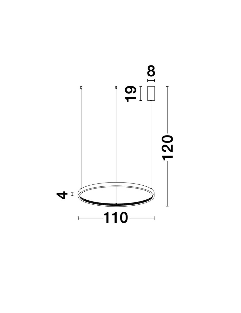 Pakabinamas šviestuvas Cornice Ø110 LED