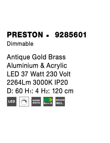 Nova Luce - Cornice Ø60 LED 9285601 подвесная лампа | TavaGaisma.lv/ru