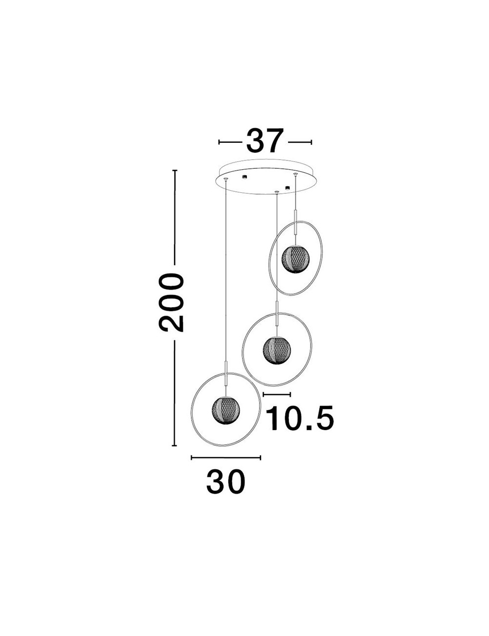 Pendant lamp Atos Ø37 LED
