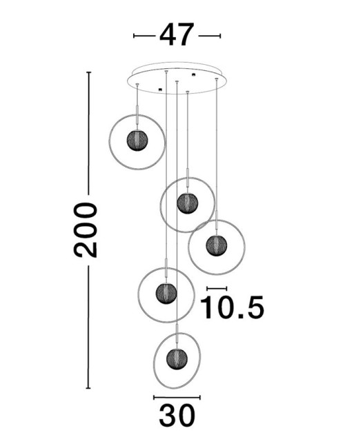 Pendelleuchte Atos Ø47 LED