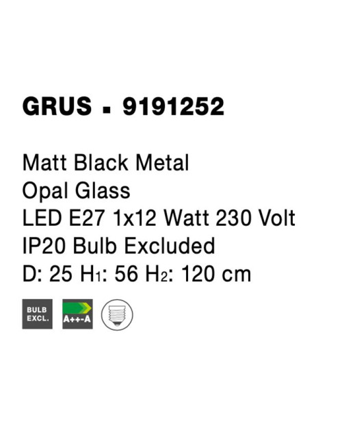 Ripplamp Grus Ø25