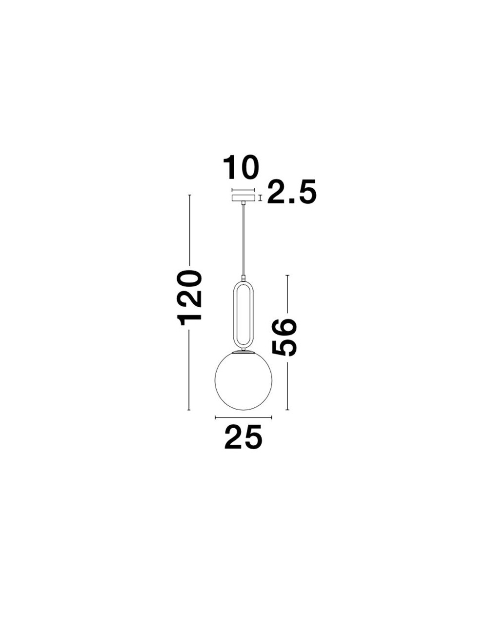 Pendant lamp Grus Ø25