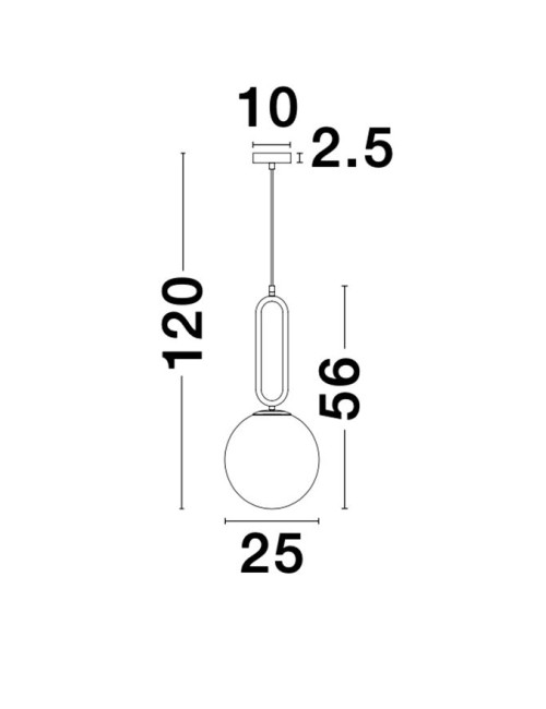 Ripplamp Grus Ø25