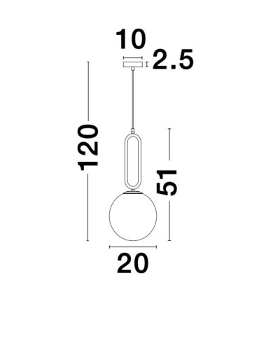 Pendant lamp Grus Ø20 9191202 | Nova Luce | TavaGaisma.lv/en