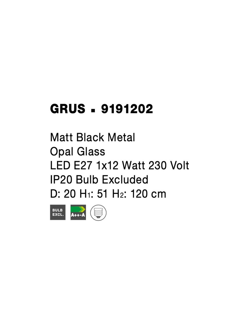 Подвесная лампа Grus Ø20