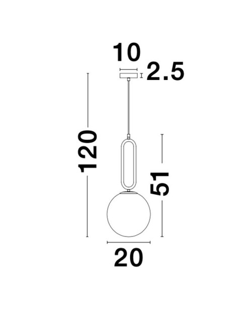 Pendant lamp Grus Ø20