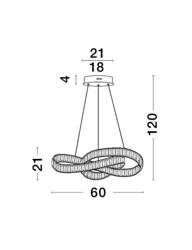 Chandelier Conceto Ø60 LED 9019722 | Nova Luce | TavaGaisma.lv/en