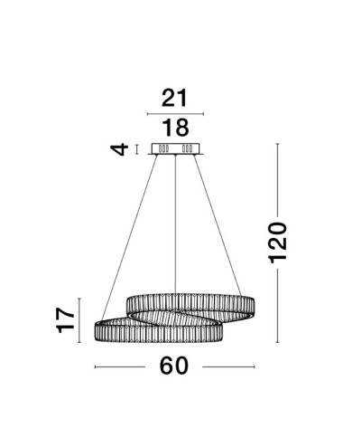 Kronleuchter Conceto Ø60 LED