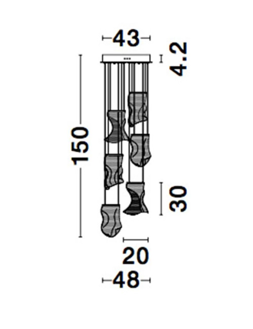 Pendant lamp Siderno Ø48 LED