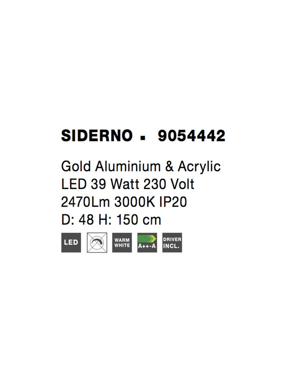 Pendant lamp Siderno Ø48 LED