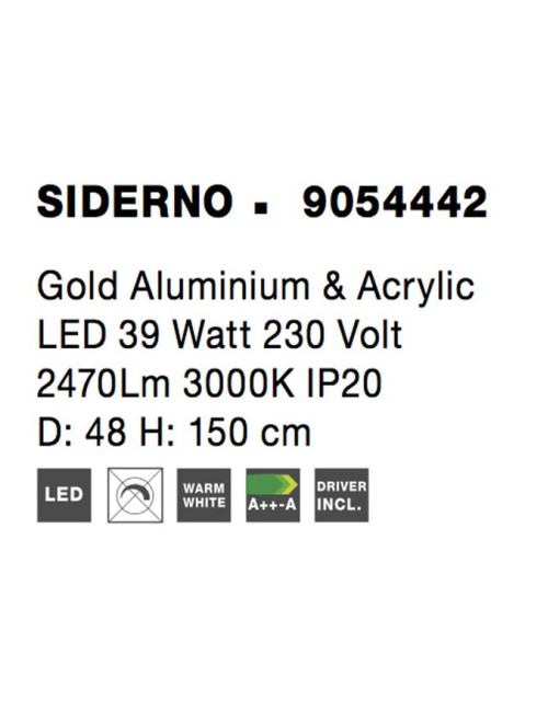 Pakabinamas šviestuvas Siderno Ø48 LED