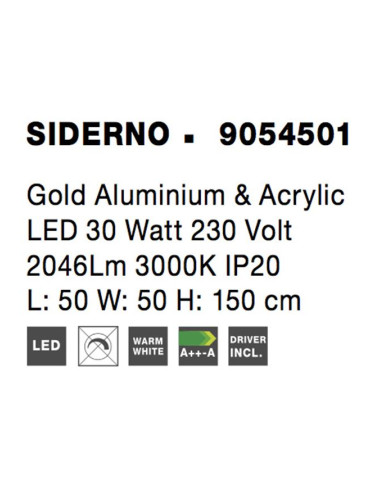 Pendant lamp Siderno Ø50 LED 9054501 | Nova Luce | TavaGaisma.lv/en