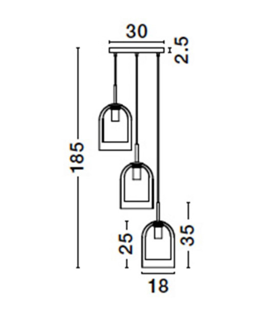 Piekaramā lampa Velor Ø30