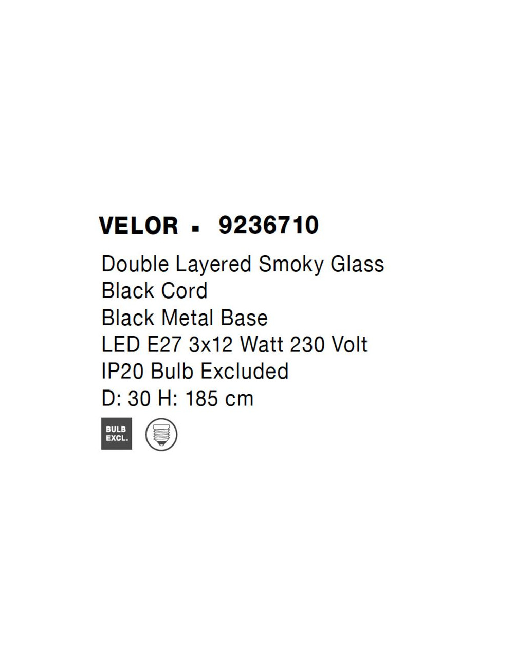 Ripplamp Velor Ø30