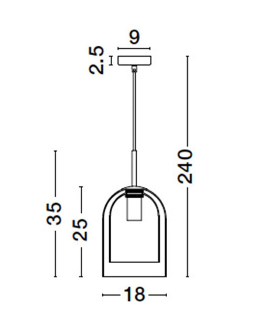 Pendant lamp Velor Ø18